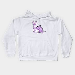 Ferret - White Fur Kids Hoodie